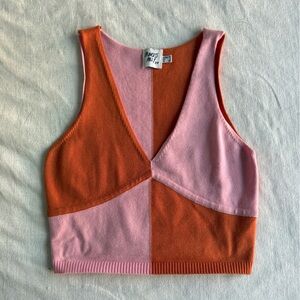 Princess Polly Pink and Orange Knit Top